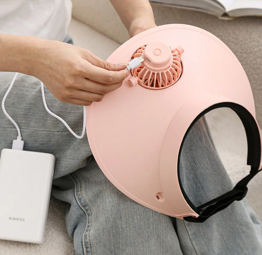 Gorra ventilador recargable con 3 velocidades