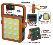 Lámpara solar multifunción portátil LED