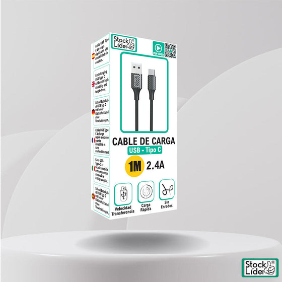 Cable USB Tipo C 1M rápido y resistente
