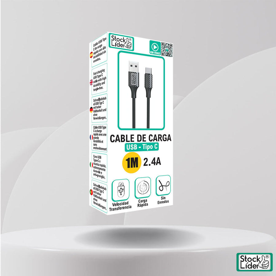 Cable USB Tipo C 1M rápido y resistente