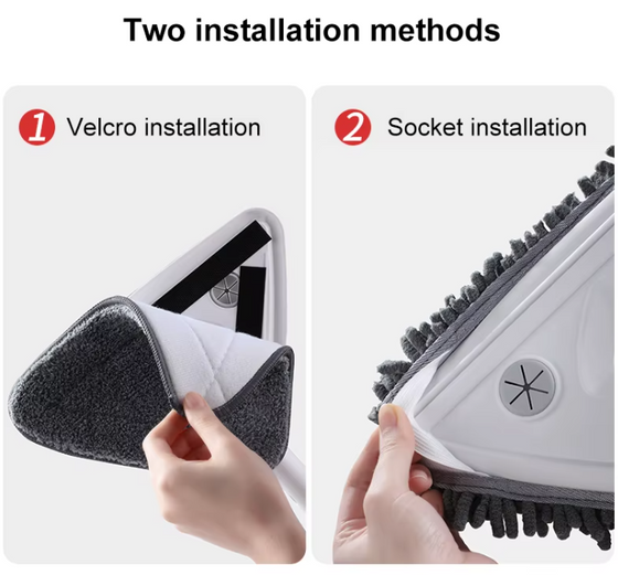 Mopa triangular giratoria con recambios
