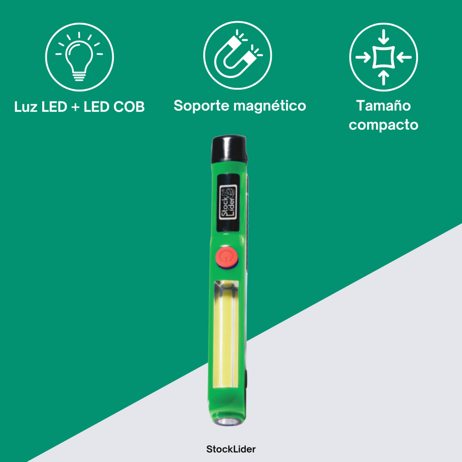 Mini linterna LED COB compacta USB