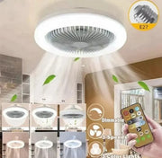 Lámpara ventilador techo LED con mando