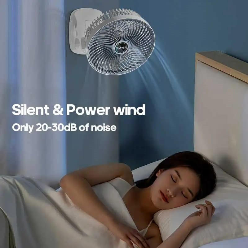 Ventilador portátil con pinza silencioso