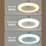 Lámpara ventilador techo LED con mando