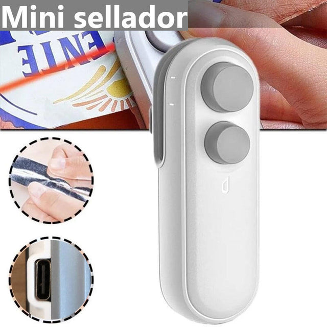Mini sellador de bolsas térmico recargable