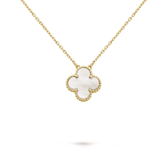 Collar trébol de cuatro hojas elegante