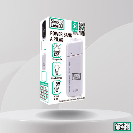 Powerbank a pilas con linterna LED