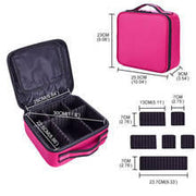 Maleta de maquillaje rosa profesional
