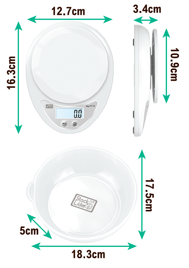 Báscula de cocina digital con tara