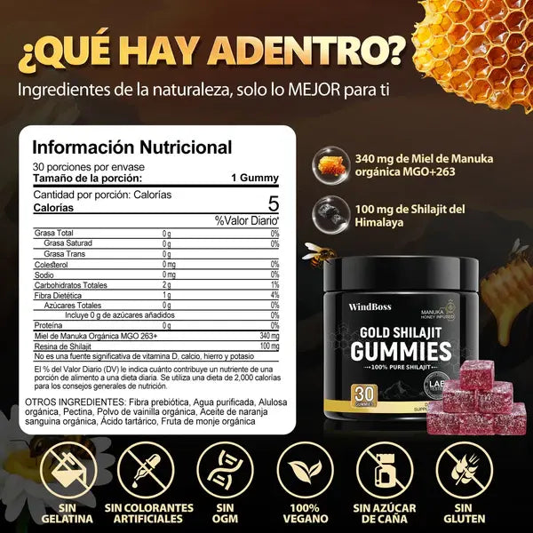 Gomitas de Shilajit Puro | Energía diaria