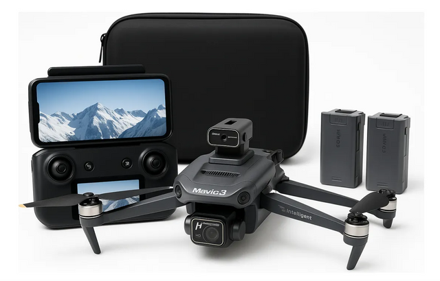Dron D23 4K con 3 baterías y doble cámara