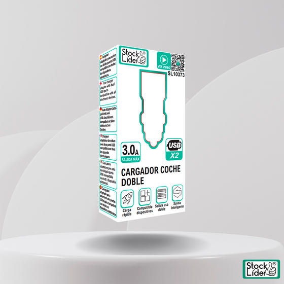 Cargador coche doble USB x2 rápido