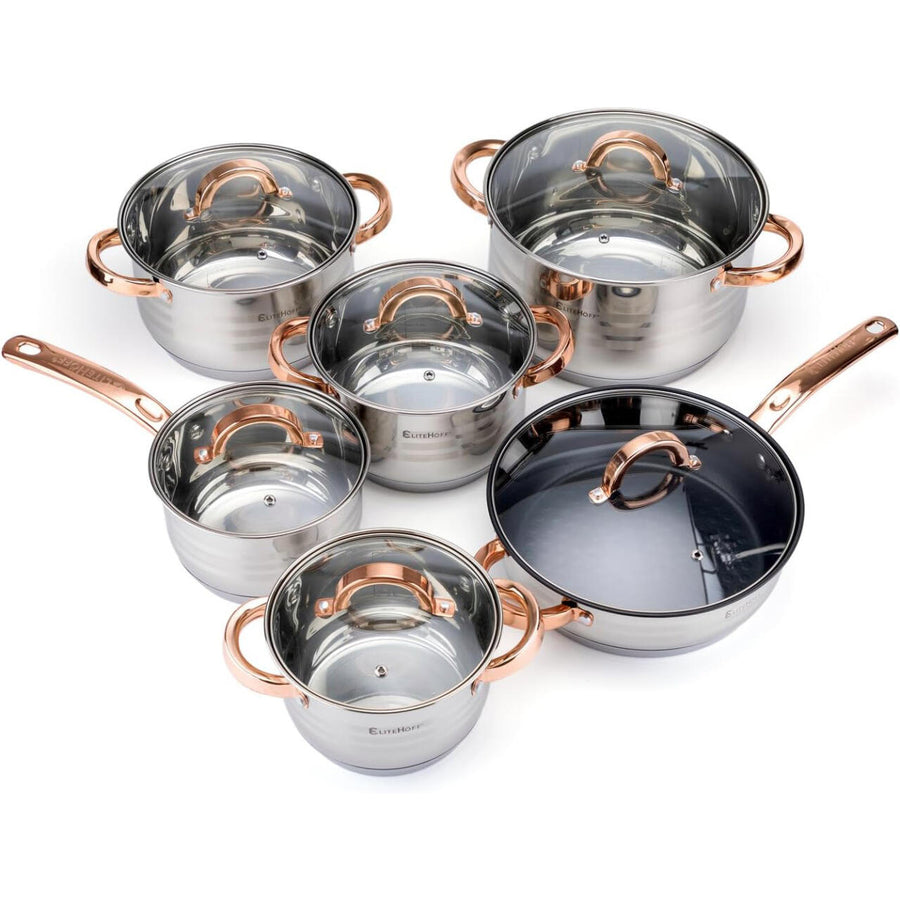 Batería de cocina 12 piezas inoxidable