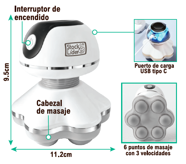 Masajeador portátil para aliviar tensión