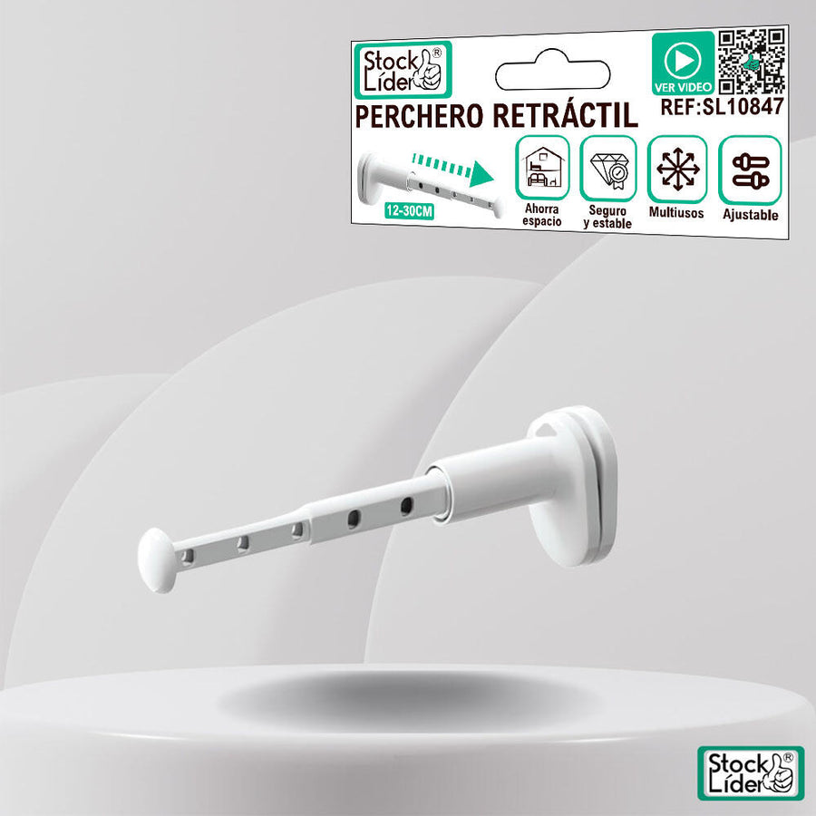 Perchero retráctil para ahorrar espacio