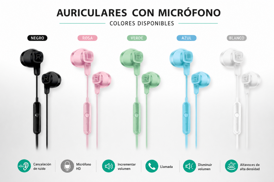 Auriculares con micrófono minijack