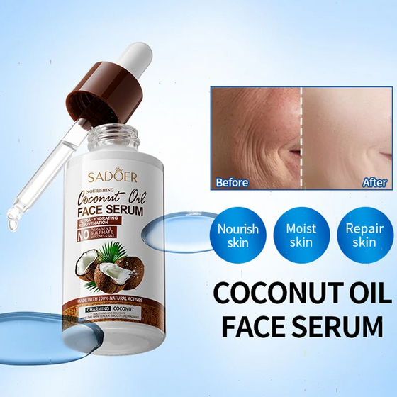Sérum facial de coco natural para piel radiante