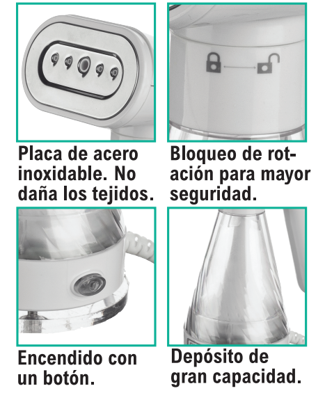 Plancha de vapor portátil para ropa