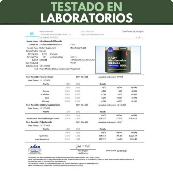 NAD+ Complex liposomal con NR y Resveratrol