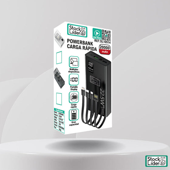 Powerbank carga rápida 20000mAh