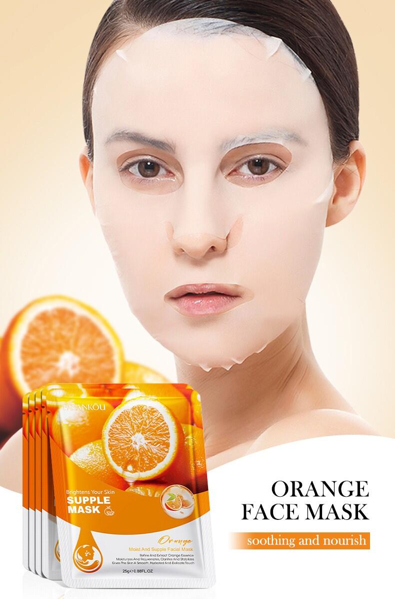 Mascarilla facial iluminadora de naranja