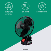 Ventilador con batería portátil potente