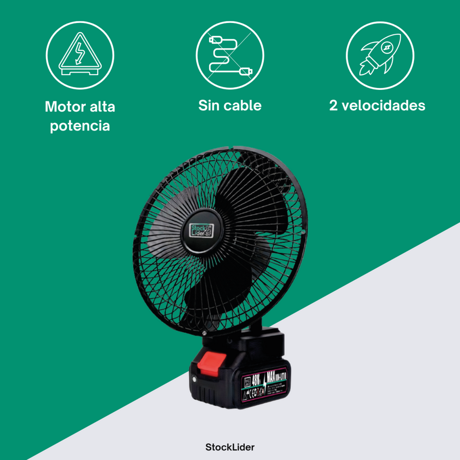 Ventilador con batería portátil potente