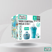Vaso cubitera hielo 2 en 1 reutilizable
