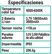 Farola solar 48 LED COB exterior