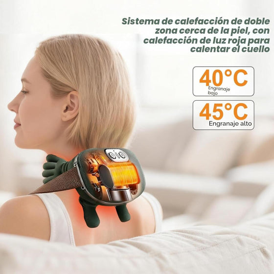 Masajeador cervical y espalda 4D con calor