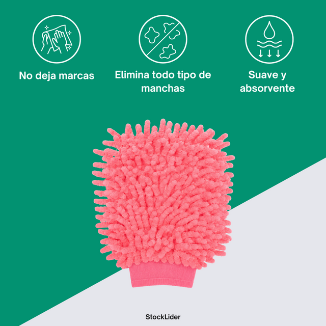 Guante microfibra para limpiar sin rayar