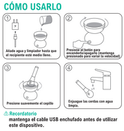 Limpiador de brochas de maquillaje USB