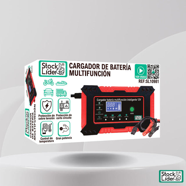 Cargador de batería multifunción 12V LCD