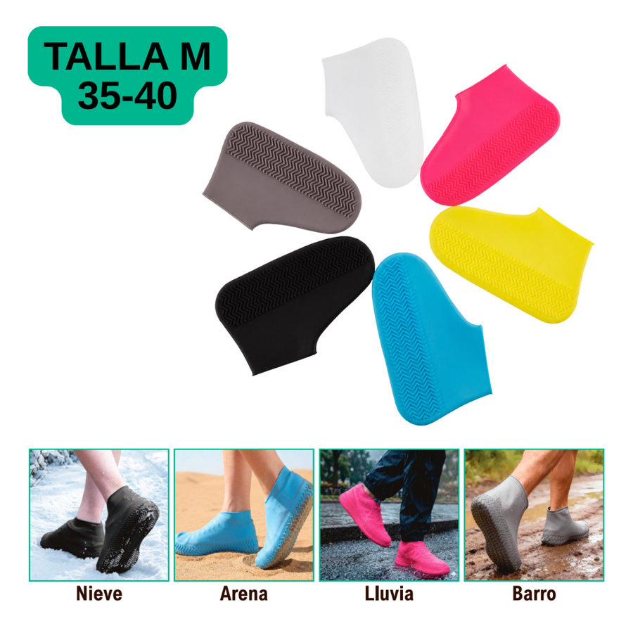 Cubrezapatos impermeables de silicona