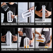 Botella molde para hielo reutilizable