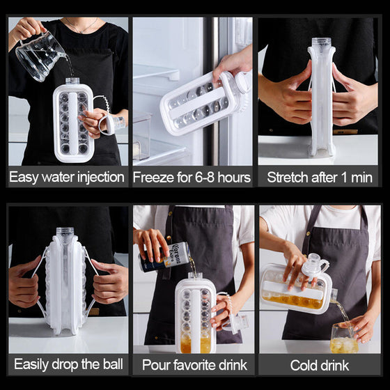 Botella molde para hielo reutilizable
