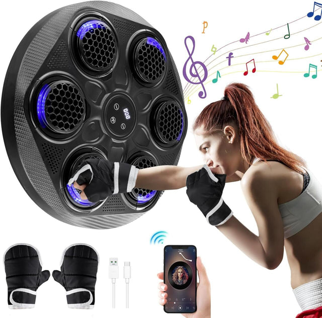 Máquina de boxeo pared con luces