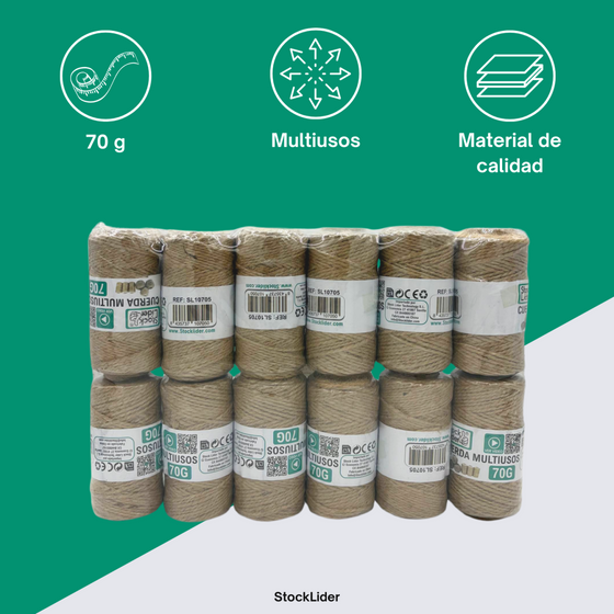 Cuerda multiusos 70g para hogar y bricolaje
