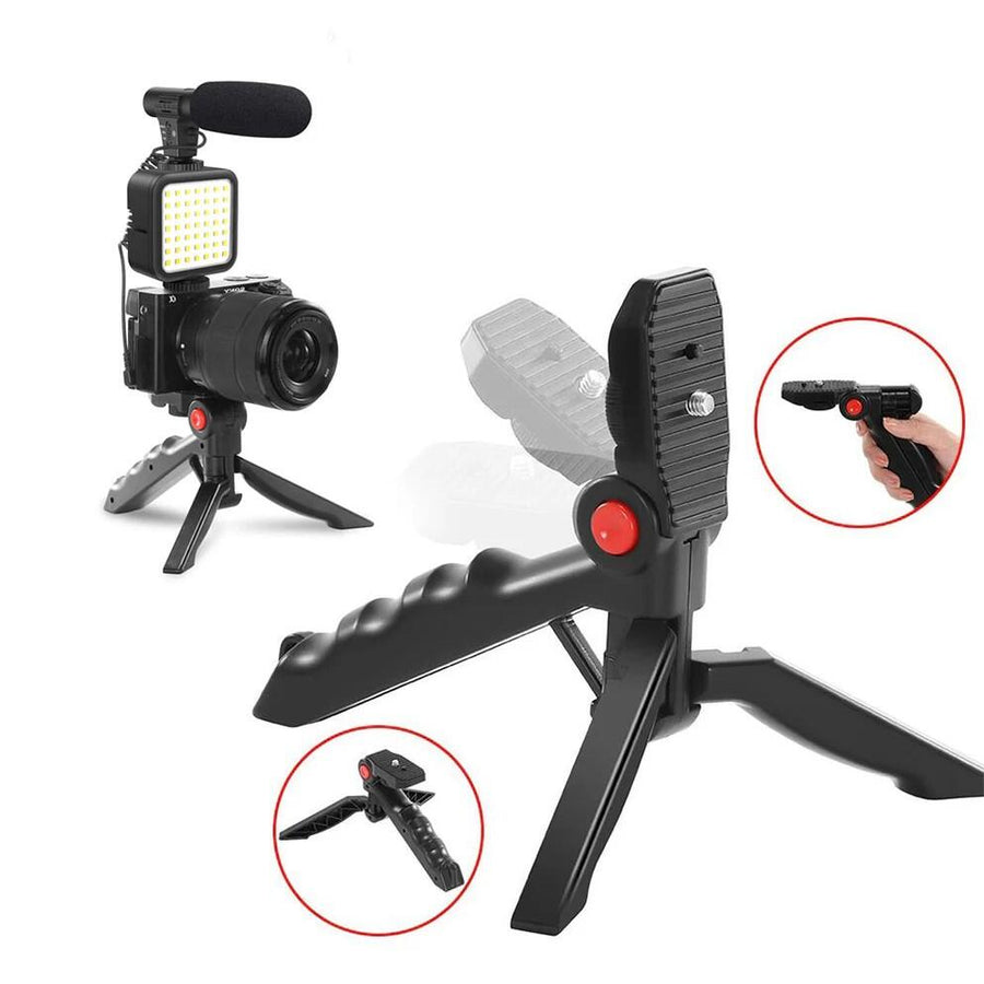 Micrófono con LED y soporte para streaming