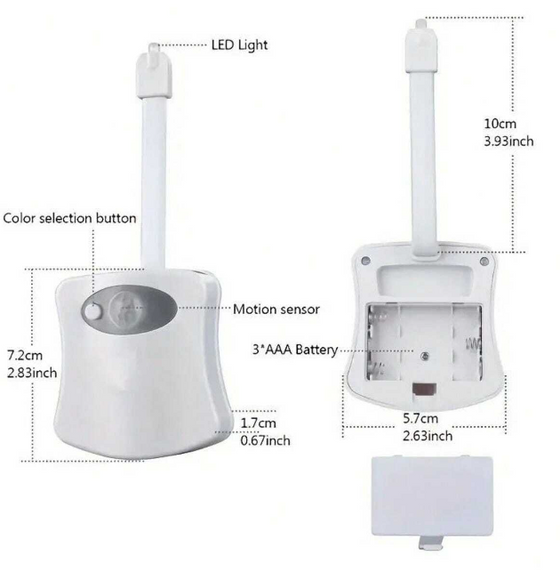Luz inodoro sensor LED para noche