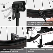 Bomba de pie portátil para bici y balón