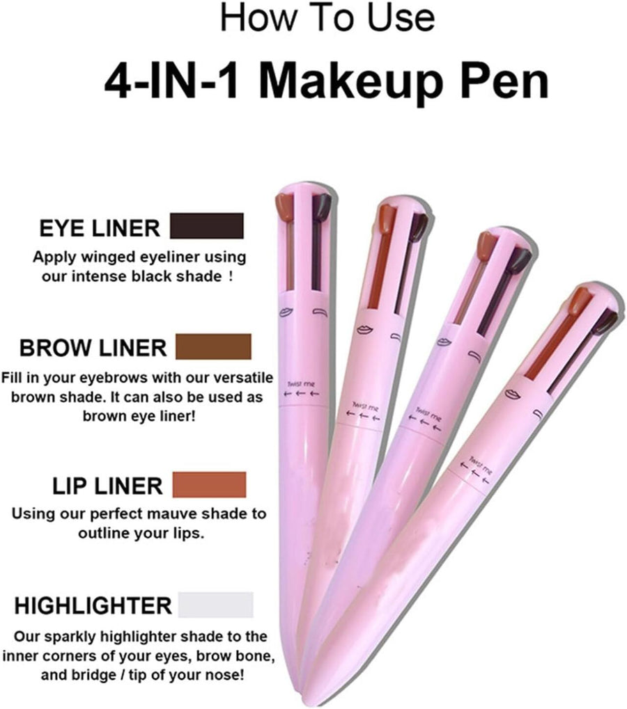 Lápiz de Maquillaje 4 en 1 Multifuncional