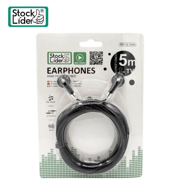 Auriculares jack 3.5 mm con cable largo