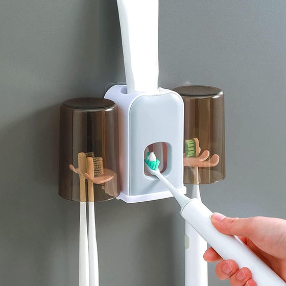 Soporte cepillo dientes con dispensador