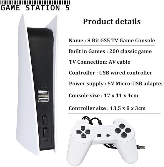Consola retro GS5 con 200 juegos