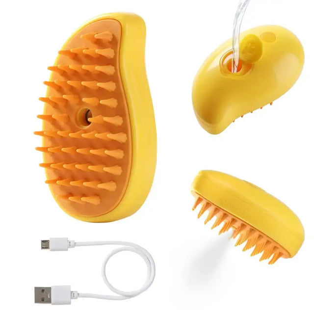 Cepillo para mascota con agua pulverizada