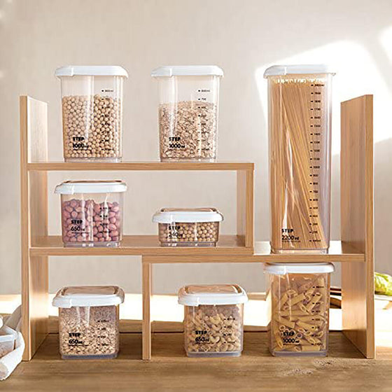 set de recipientes apilables con tapa