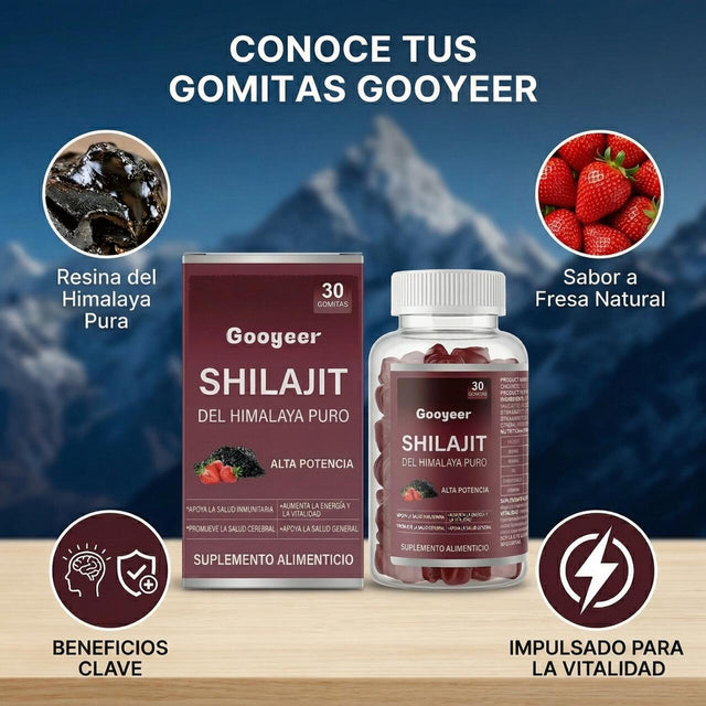 Gummies Shilajit para energía y enfoque
