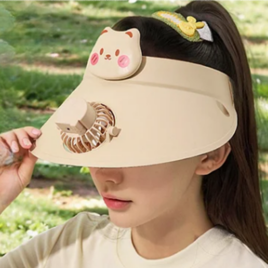 Gorra ventilador USB ajustable y ligera